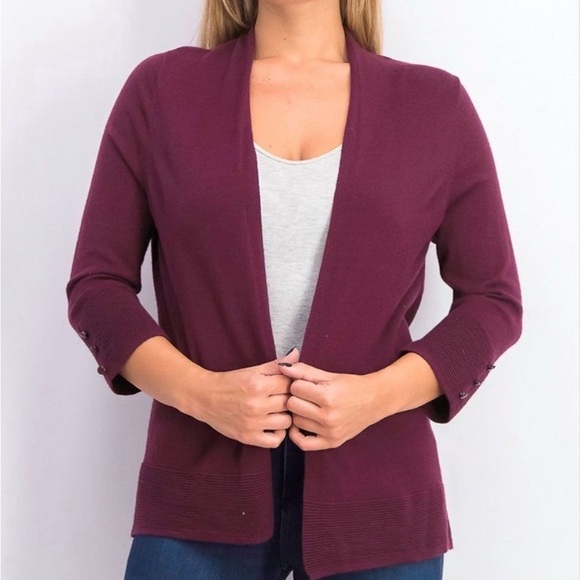 EVOLUTION by Cyrus Myna Button Sleeve Sweater - Picture 1 of 8
